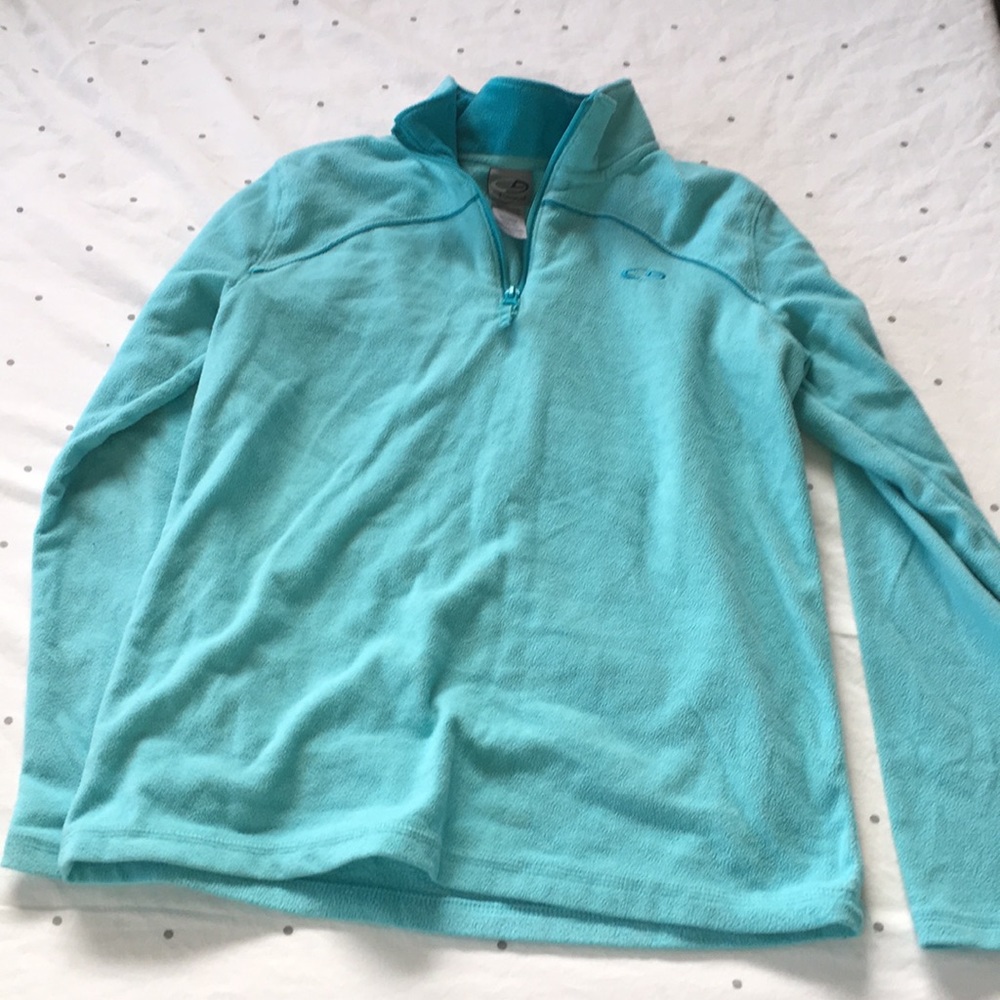 💝 10/$10 💝 Champion fleece aqua blue half zip front pullover Size XL(14/16)